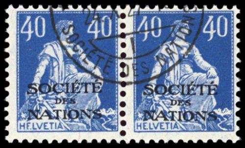 1922, Schweiz Völkerbund SDN, 8 PF I, cto