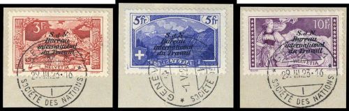 1923, Schweiz Internationale Arbeitsamt BIT, 12-14, Briefst.