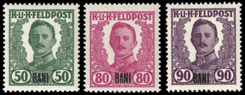 1918, Österreich Feldpost Rumänien, ex I-XIII, **