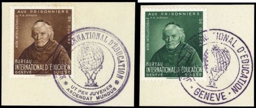 1942, Schweiz Internationale Erziehungsamt BIE, V-VIII, Briefst.