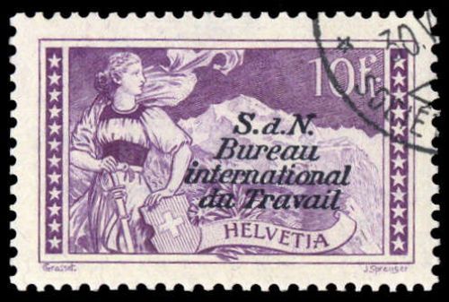 1923, Schweiz Internationale Arbeitsamt BIT, 14, cto