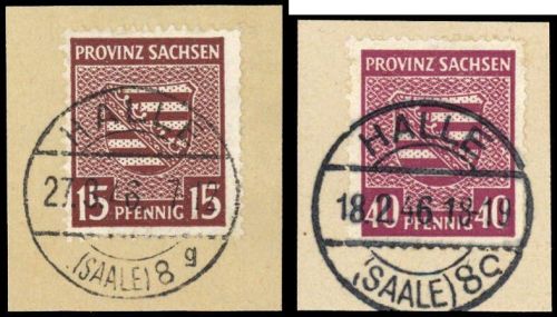 1945, SBZ Provinz Sachsen, 73-84 Y, Briefst.