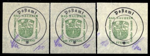 1946, Deutsche Lokalausgabe Bad Nauheim, 7 I x PF III-V, **