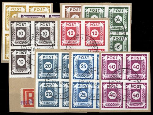 1945, SBZ Ostsachsen, 42-50 G (4), Briefst.