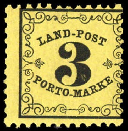1862, Altdeutschland Baden Landpost, LP 2 y, **