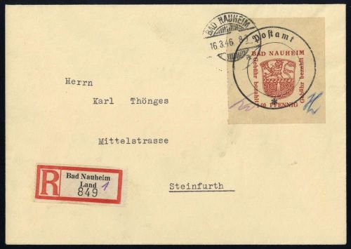 1946, Deutsche Lokalausgabe Bad Nauheim, 8 I PF V, Brief