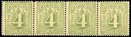 1864, Altdeutschland Hamburg, 16 a (4), **