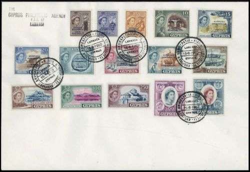 1960, Zypern, 179-93, FDC