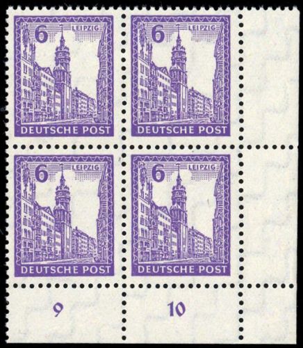 1946, SBZ Westsachsen, 153 X (4) Ecke, **