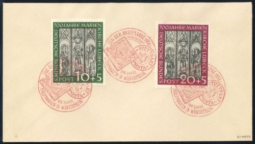 1951, Bundesrepublik Deutschland, 139-40 Stpl.