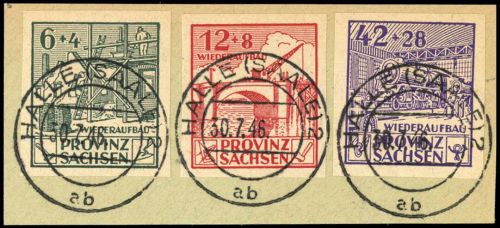 1946, SBZ Provinz Sachsen, 87-89 B, Briefst.