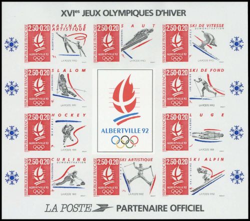 1992, Frankreich, Block 12 U, **