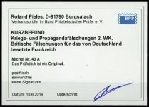 1941, Kriegs und Propagandafälschungen II. WK, 43 A, **