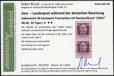 1943, Deutsche Besetzung II. WK Zara, 32 I+II, **