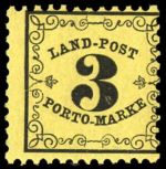 1862, Altdeutschland Baden Landpost, LP 2 y, **
