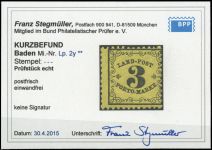 1862, Altdeutschland Baden Landpost, LP 2 y, **
