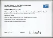 1919, Altdeutschland Württemberg, 134-43 (a), Briefst.