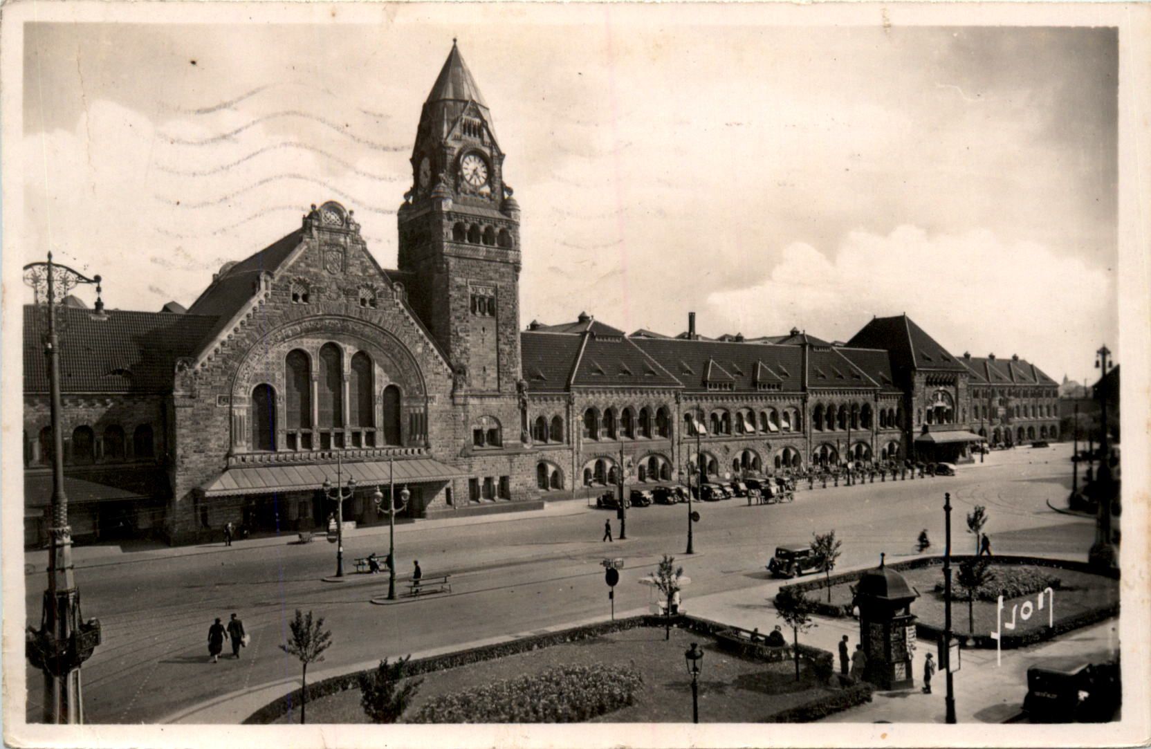 57 METZ. La Gare Nouvelle 128 sépia
