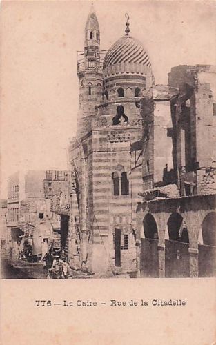 Kairo, Ägypten, Vogelperspektive auf die Altstadtstraße, antikes