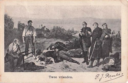 AK Twee vrienden“ (Die zwei Freunde) nach H. Bellangé