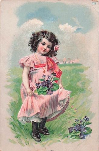 AK Somerville, Pennsylvania, 1908: Hübsches Mädchen pflückt Blumen.
