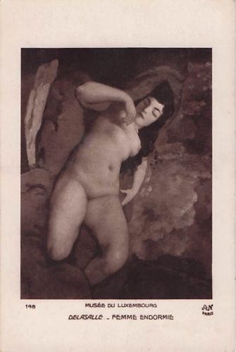 AK Gemäldes „Artémis“ (Artemis) des französischen Malers Joseph Wencker
