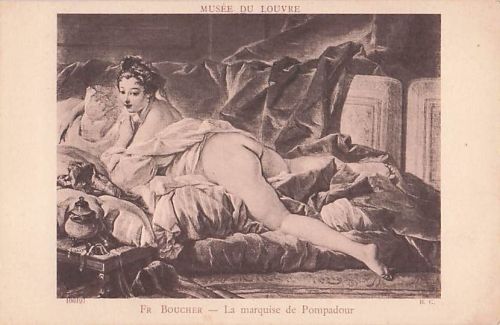 AK Akt – Gemälde – Fr. Boucher – Liegende Frau – Louvre-Museum