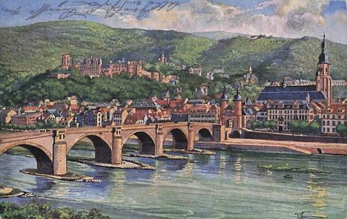 Heidelberg Heidelberg Castle and Old Bridge Gemälde Signiert