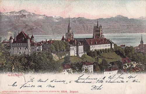Ansichtskarte von Lausanne in der Schweiz aus dem Jahr 190