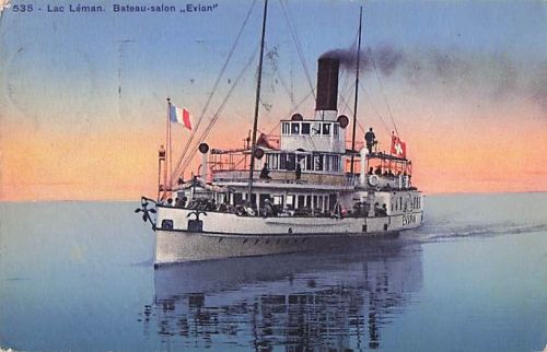 535 Lac Léman. Bateau-salon, Evian"