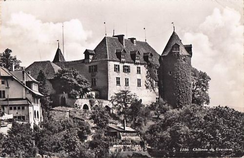 Schloss Greyerz (Château de Gruyères) im Kanton Freiburg in der Schweiz