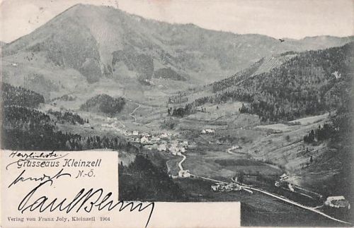 Kleinzell in Niederösterreich (N.-Ö.) aus dem Jahr 1904, verlegt von Franz Joly.