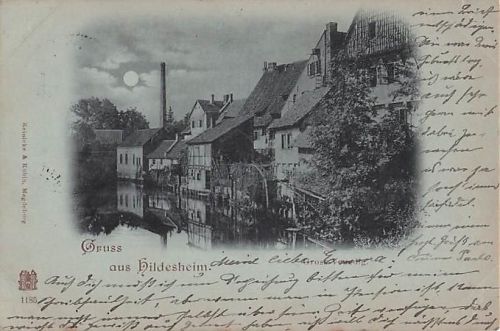 Gruss aus Hildesheim - Litho