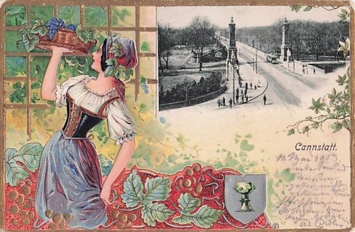 Lithographie von Bad Cannstatt aus dem Jahr 1903
