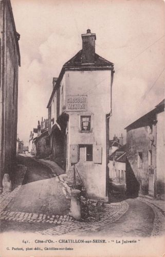 historische Postkarte aus Frankreich Châtillon-sur-Seine im Département Côte-d’Or.
