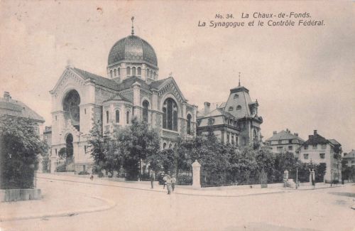 Ansichtskarte Chaux-de-Fonds, La Synagogue et le Controle
