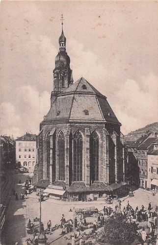 Ansichtskarte Heidelberg, Heiliggeistkirche am Marktplatz