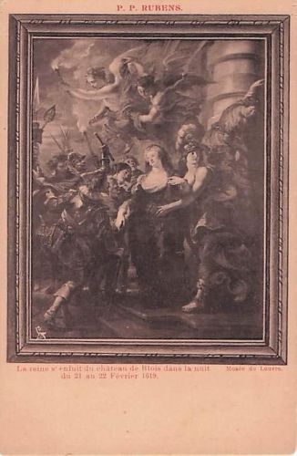 AK La reine s'enfuit du château de Blois dans la nuit du 21 au 22 Février 1619