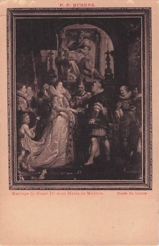 AK Gemälde Die Stellvertreterhochzeit von Maria de' Medici und Heinrich IV