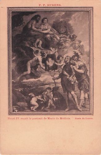 AK Heuri IV. reçoit le portrait de Marie de Médicis.