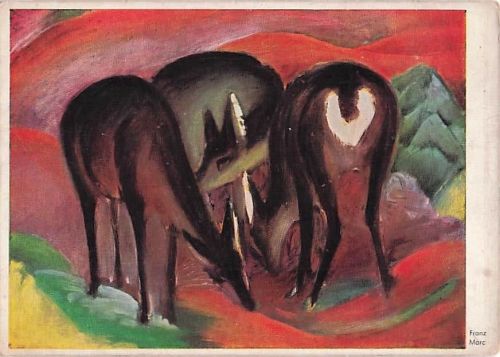 AK Berlin Mitte Drei Rehe sign.Franz Marc Nationalgalerie Verlag