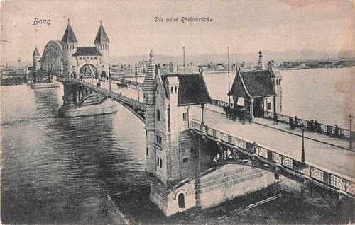 Ansichtskarte Bonn, Die neue Rheinbrücke