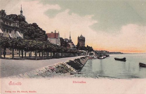 Alte AK Eltville am Rhein - Rheinallee - Verlag Ph. Schott