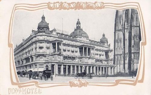 Alte AK Köln Dom-Hotel am Roncalliplatz - Ungeteilte Rückseite um 1900 - Top Zustand