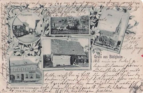 Alte Postkarte Bödigheim Buchen Odenwald 1905 – Seltene Post-Odyssee Amsterdam Berlin