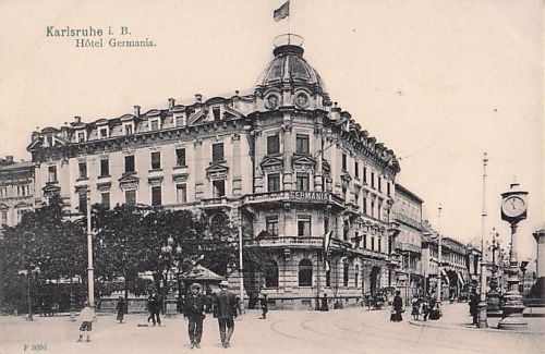 AK Karlsruhe i B. Hôtel Germania. GERMANIA