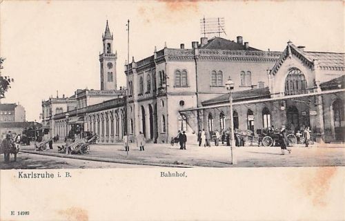 Karlsruhe i. B. Bahnhof,