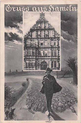 AK Hameln 1913 Rattenfängerhaus Rattenfänger Lied Postkarte gelaufen nach Holland