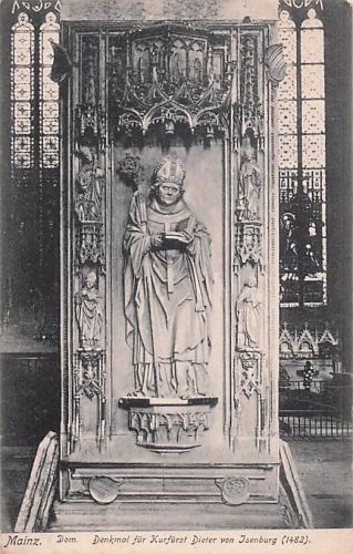 Mainz. Dom. Denkmal für Kurfürst Dieter von Isenburg (1482).