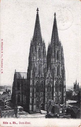 Alte Ansichtskarte / Postkarte: Köln am Rhein – Dom-Westseite (1907)